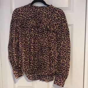 Loft size small cheetah print blouse